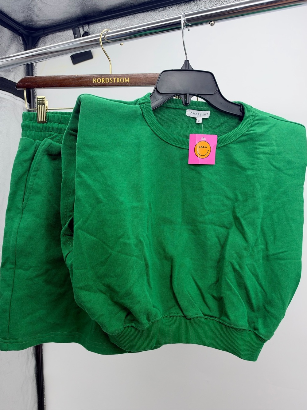 Crescent Bright Green Sweatshirt and Jogger Set
